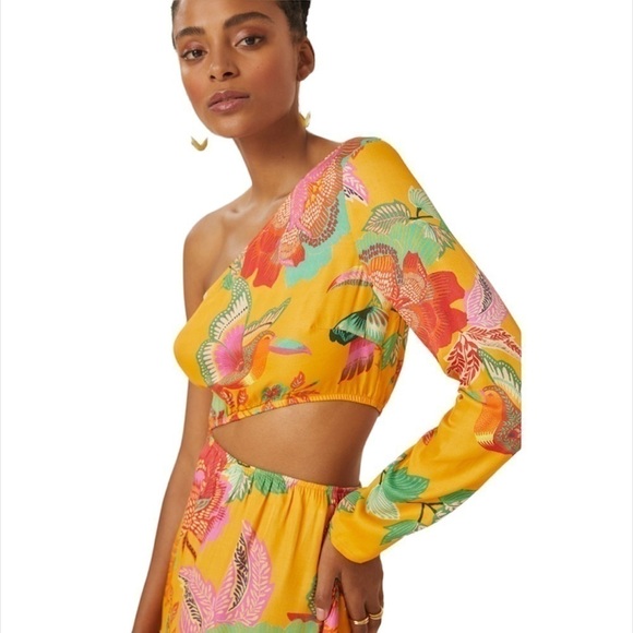 Farm x Anthropologie Single-Shoulder Printed Maxi Dress - Picture 1 of 4